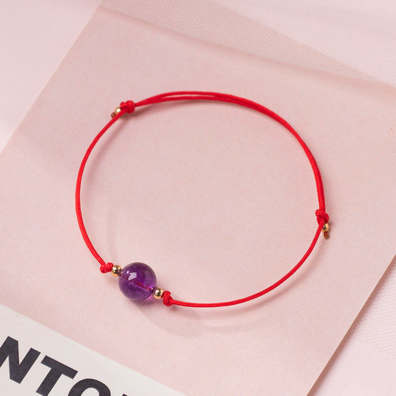 Crystal Bead Simple Lucky Bracelet - GalaxGrace Bestgift