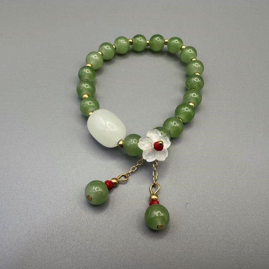 [GIFT ONLY] Camellia Glass Beaded Bracelet - GalaxGrace