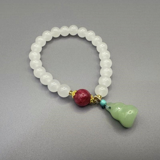 [GIFT ONLY] Gourd Pendant Glass Beaded Bracelet - GalaxGrace
