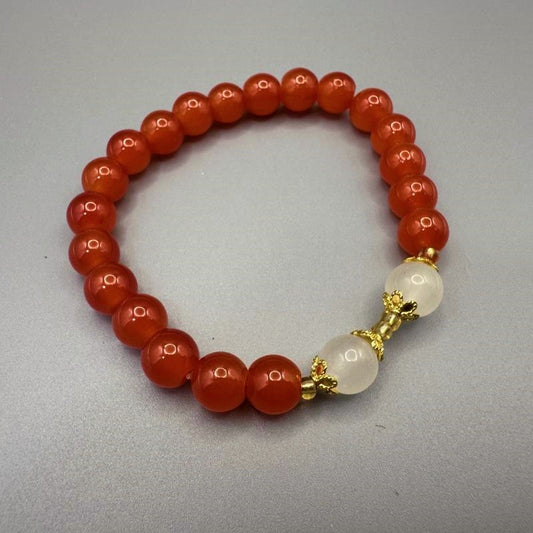 [GIFT ONLY] Agate Glass Beaded Bracelet - GalaxGrace