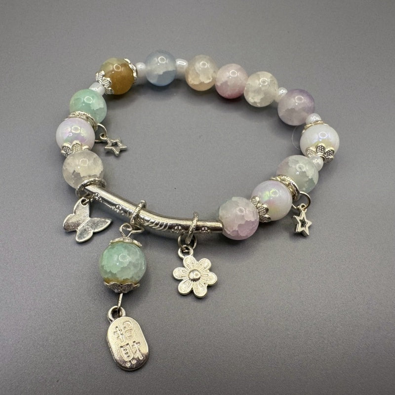 [GIFT ONLY] Blessing Pendant Glass Beaded Bracelet - GalaxGrace