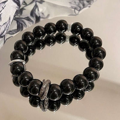 GalaxGraceChinese Ancient Style Black Bracelet Bestgift