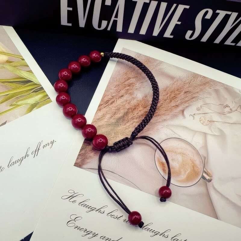 GalaxGraceChinese Cinnabar Black String Bracelet Bestgift