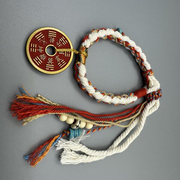GalaxGrace Retro Mountain Ghost Coin Braided Bracelet Best Gift 1