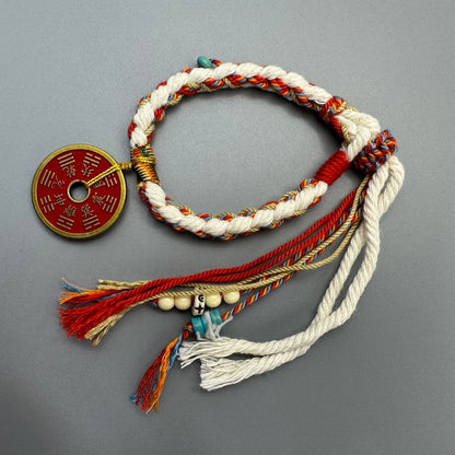 GalaxGrace Retro Mountain Ghost Coin Braided Bracelet Best Gift 3