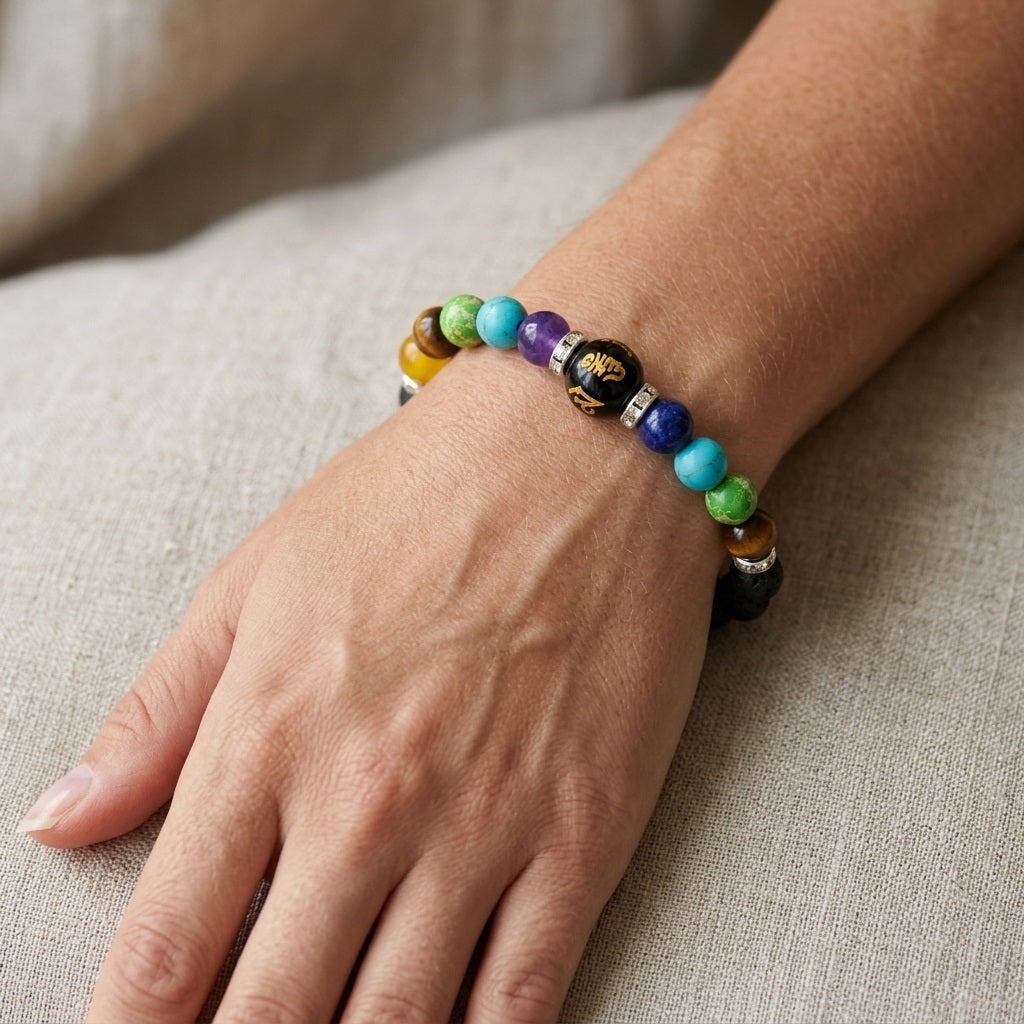 GalaxGrace African Turquoise Yoga Bracelet Best Gift 4