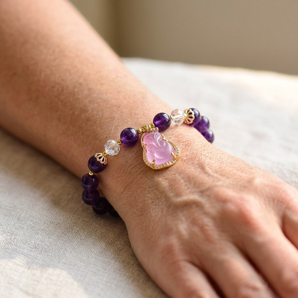 GalaxGrace Amethyst Fox Charm Bracelet Best Gift 6