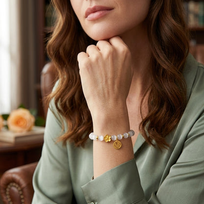 GalaxGrace Cat Eye Peach Blossom Fortune Crystal Bracelet Best Gift 3