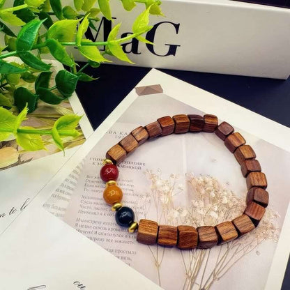 GalaxGraceChinese Black Rosewood Sandalwood Sugar Cube Bead Bracelet
Bestgift