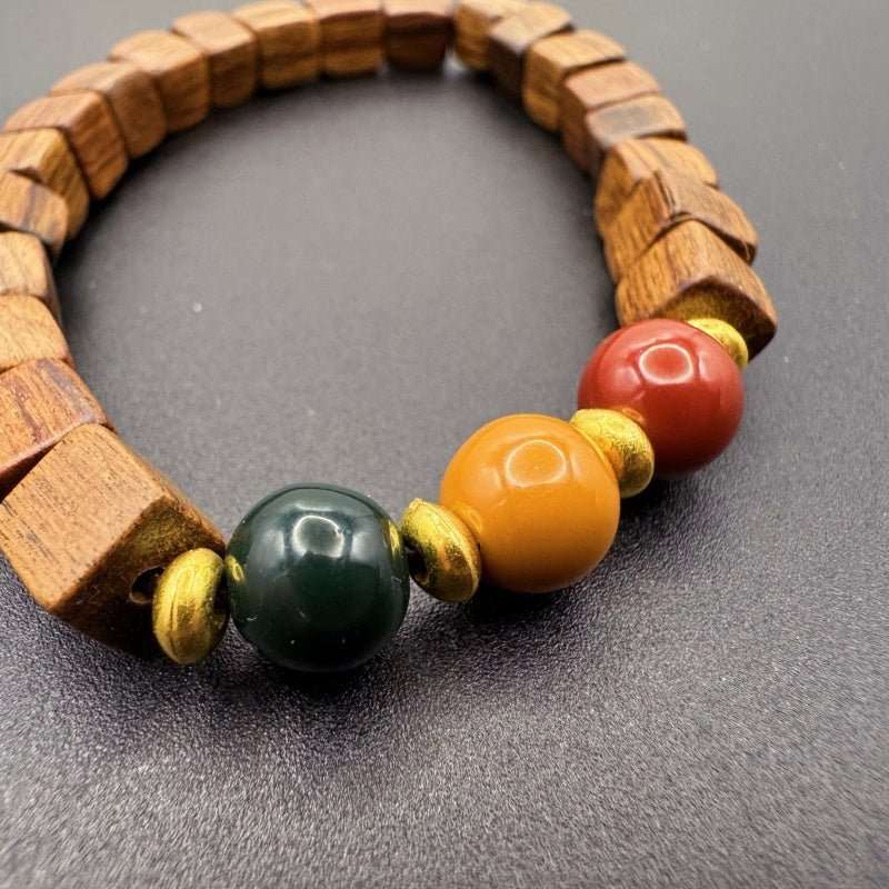 GalaxGraceChinese Black Rosewood Sandalwood Sugar Cube Bead Bracelet
Bestgift