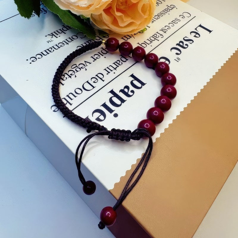 GalaxGrace Chinese Cinnabar Black String Bracelet Best Gift 1