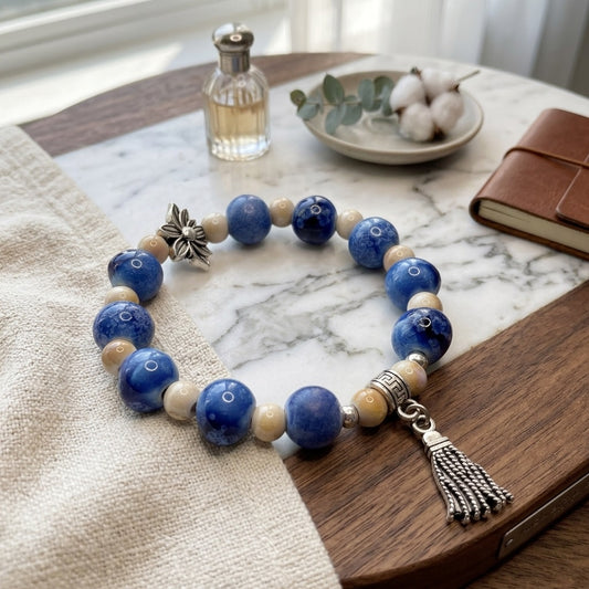 GalaxGrace Chinese Kiln-changed Autumn Farewell Porcelain Bracelet Best Gift