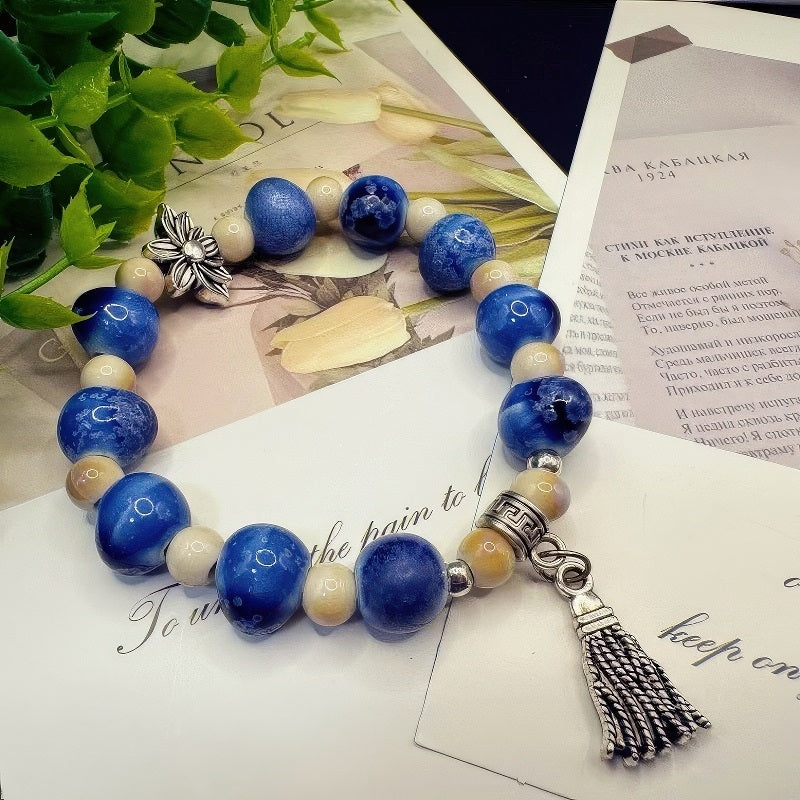 GalaxGrace Chinese Kiln-changed Autumn Farewell Porcelain Bracelet Best Gift 2
