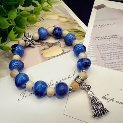 GalaxGrace Chinese Kiln-changed Autumn Farewell Porcelain Bracelet Best Gift 2