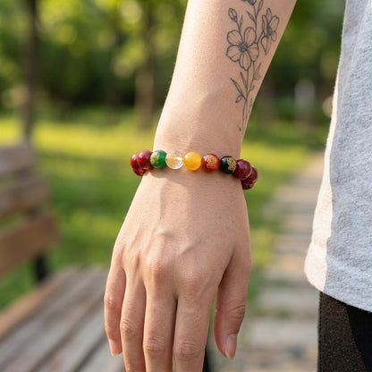 GalaxGrace Cinnabar Five-Way God of Wealth Bracelet Best Gift 4