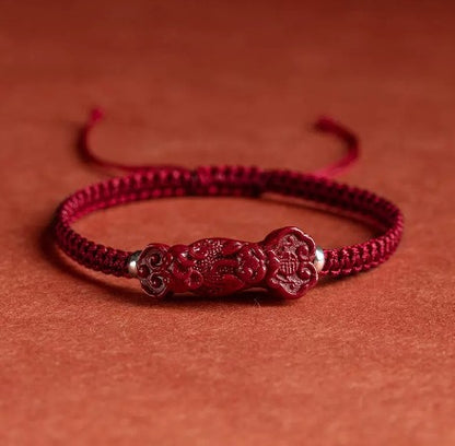 GalaxGrace Cinnabar Pixiu Red String Bracelet Zodiac Year Best Gift 0000