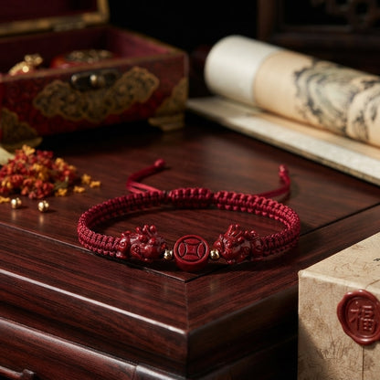 GalaxGrace Cinnabar Pixiu Red String Bracelet Zodiac Year Best Gift 8