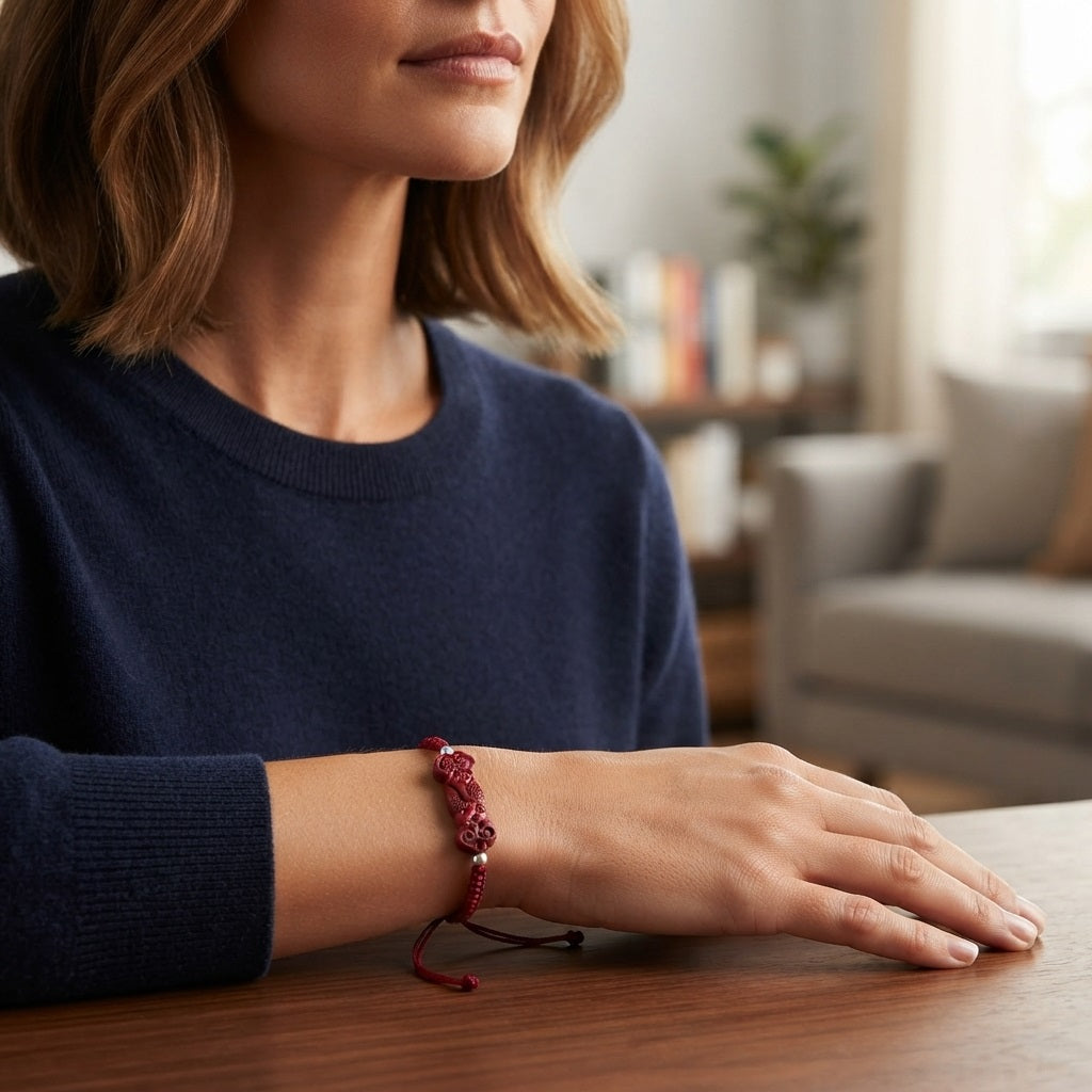 GalaxGrace Cinnabar Pixiu Red String Bracelet Zodiac Year Best Gift 12