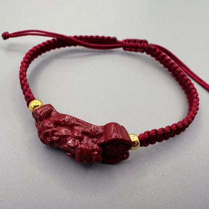 Cinnabar Pixiu Red String Bracelet Zodiac Year Best Gift