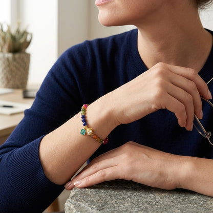 GalaxGrace Colorful Candy-colored Tourmaline Bracelet Best Gift  2