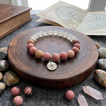 GalaxGrace Compass Rose Quartz Bracelet Best Gift 1