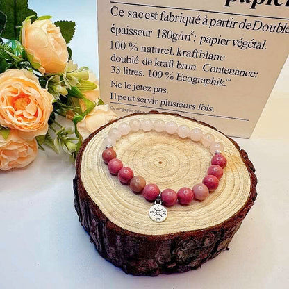 GalaxGrace Compass Rose Quartz Bracelet