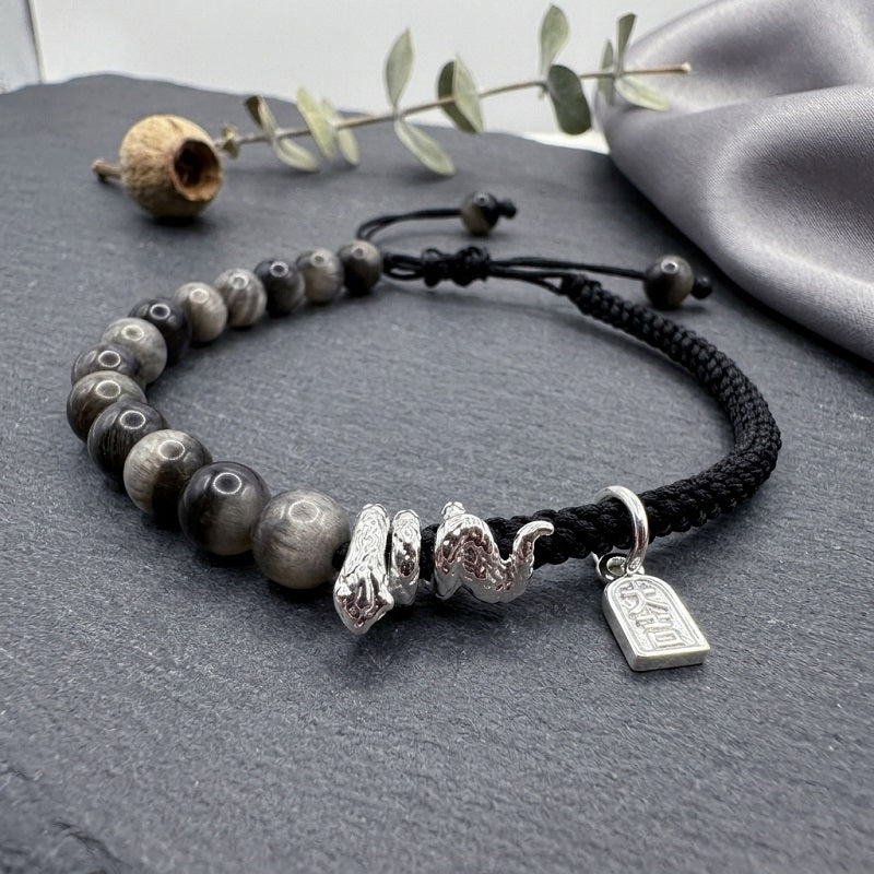 GalaxGrace Crystal Lucky Snake Beaded Bracelet Best Gift 2