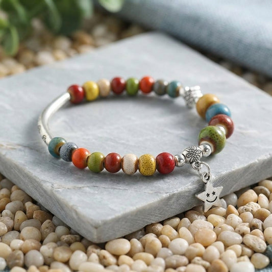 GalaxGrace Ethnic Style Colorful Porcelain Bracelet  Best Gift