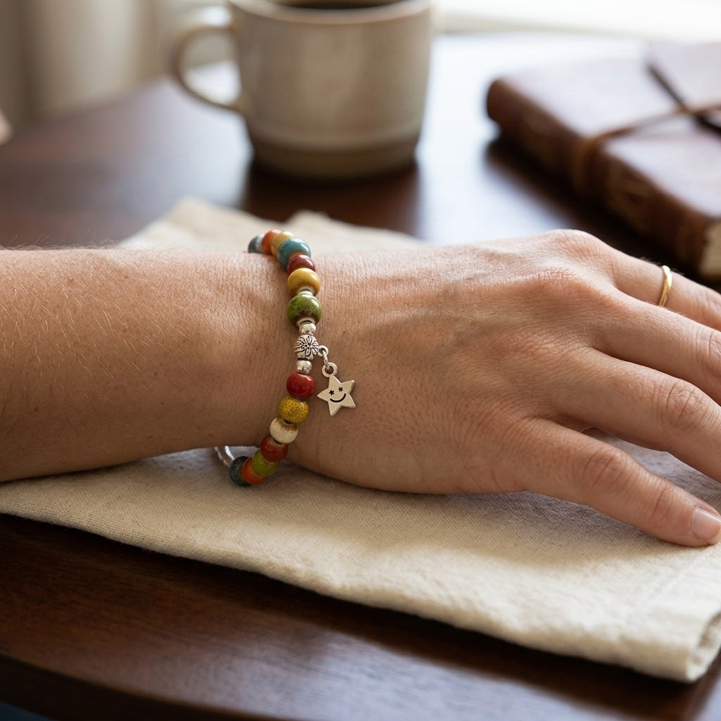 GalaxGrace Ethnic Style Colorful Porcelain Bracelet  Best Gift 4