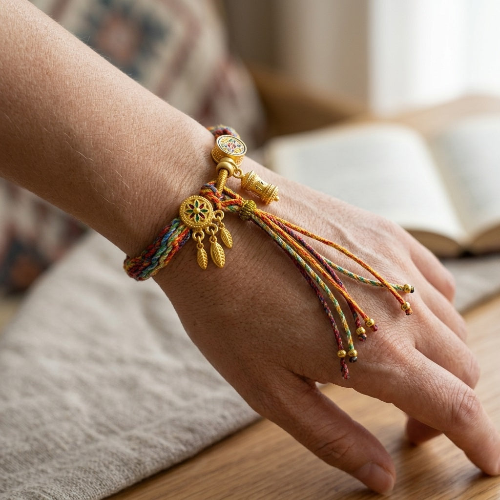 GalaxGrace Ethnic Style Six-Character Mantra Zodiac Buddha Bracelet Best Gift 6