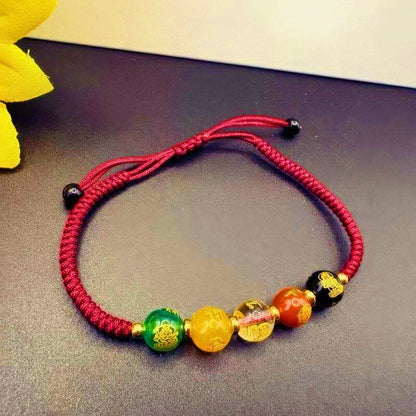 GalaxGrace Five-way God of Wealth Bracelet Zodiac Year