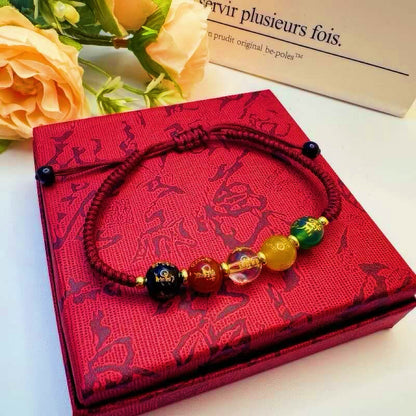 GalaxGrace Five-way God of Wealth Bracelet Zodiac Year