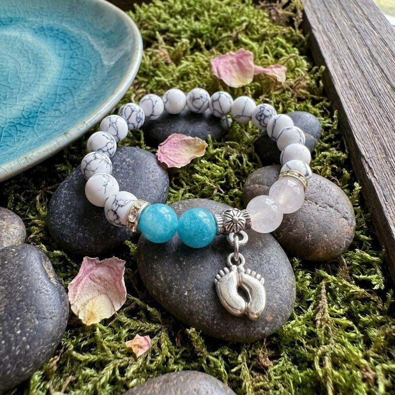 GalaxGrace Footprint Pendant White Pine Gift Bracelet Best Gift 1
