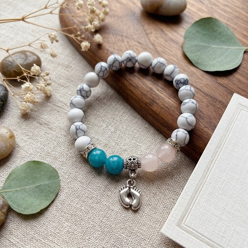 GalaxGrace Footprint Pendant White Pine Gift Bracelet Best Gift 2