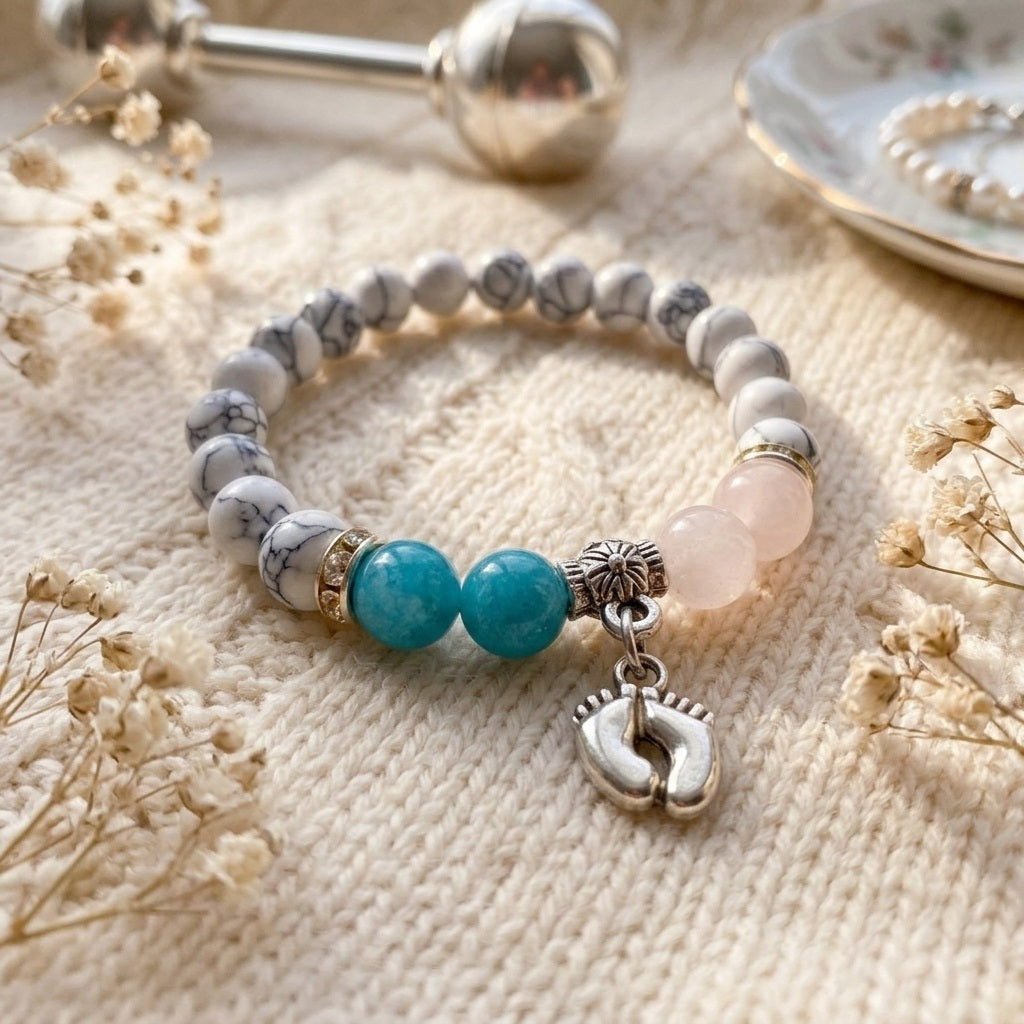 GalaxGrace Footprint Pendant White Pine Gift Bracelet Best Gift 3