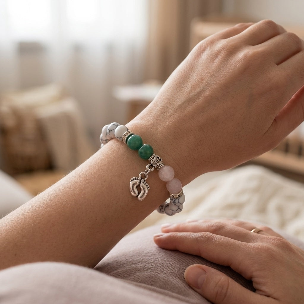 GalaxGrace Footprint Pendant White Pine Gift Bracelet Best Gift 6