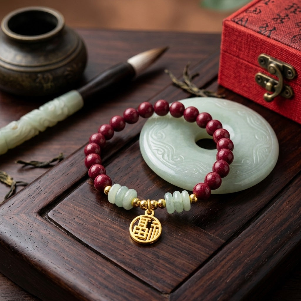 GalaxGrace Fortune Lucky Cinnabar Bracelet Zodiac Year Best Gift 2