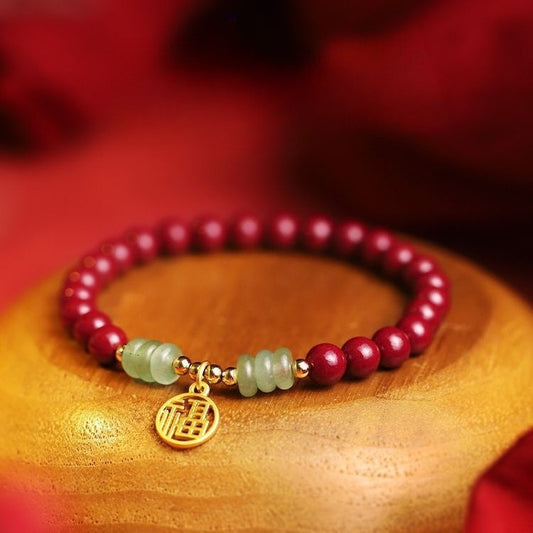 Fortune Lucky Cinnabar Bracelet Zodiac Year - GalaxGrace Bestgift