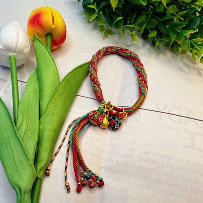 Gold Swallowing Beast Reincarnation Colorful String Bracelet Best Gift 2