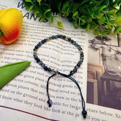 Green Water Grass Agate Bracelet 4mm Extremely Thin - GalaxGrace Bestgift
