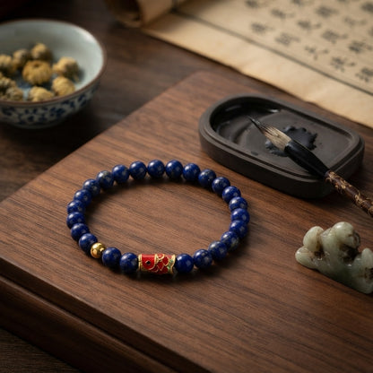 GalaxGrace Lapis Lazuli Ethnic Style Koi Turn Luck Bead Bracelet Best Gift 2