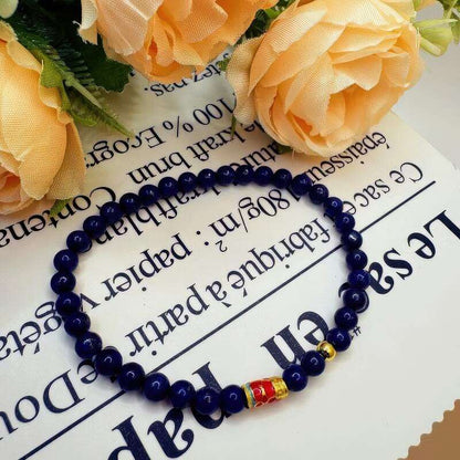 Lapis Lazuli Ethnic Style Koi Turn Luck Bead Bracelet - GalaxGrace Bestgift
