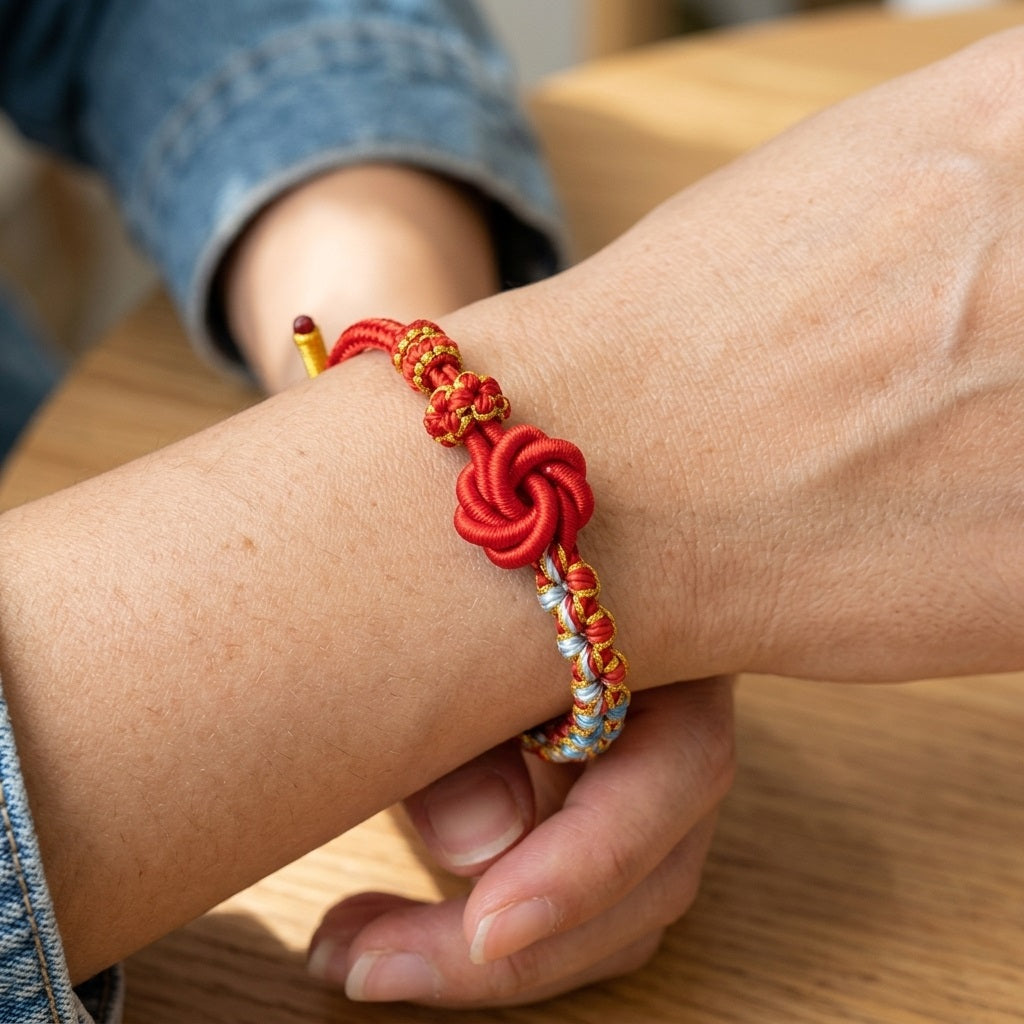 GalaxGrace Mandala Peach Blossom Knot Peace and Joy Bracelet Best Gift 7