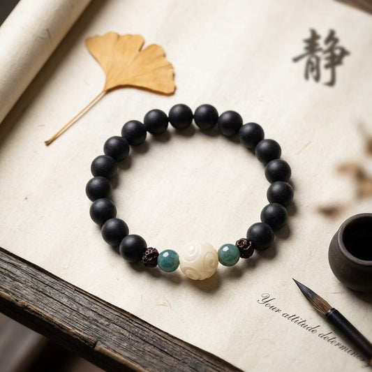 GalaxGrace_Medicinal_Cypress_Bodhi_Root_Buddha_Bead_Bracelet Best Gift