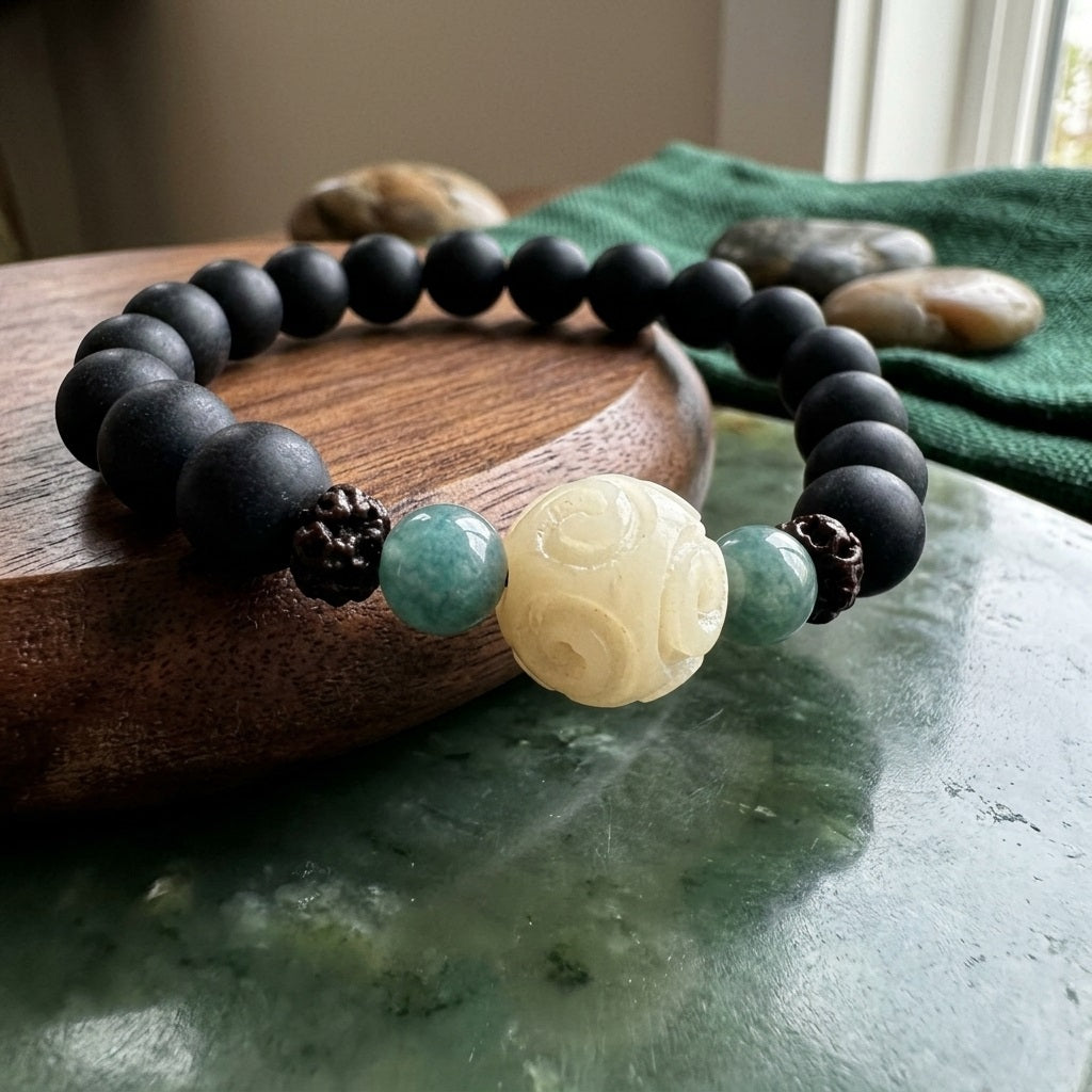 GalaxGrace_Medicinal_Cypress_Bodhi_Root_Buddha_Bead_Bracelet Best Gift 2