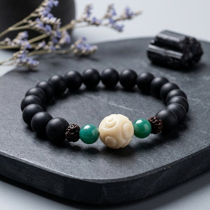 GalaxGrace_Medicinal_Cypress_Bodhi_Root_Buddha_Bead_Bracelet Best Gift 3