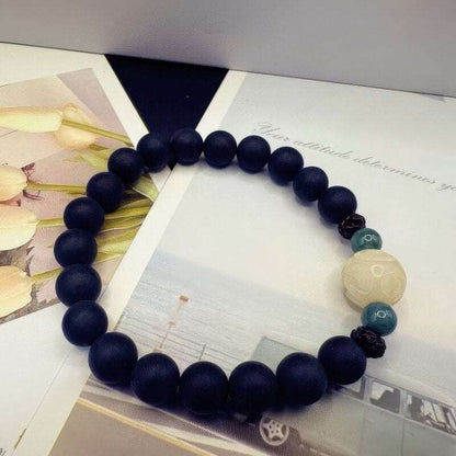 Medicinal Cypress Bodhi Root Buddha Bead Bracelet - GalaxGrace Bestgift