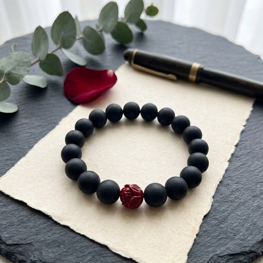 GalaxGrace Medicinal Cypress Cinnabar Lotus Meditation Bracelet Best Gift