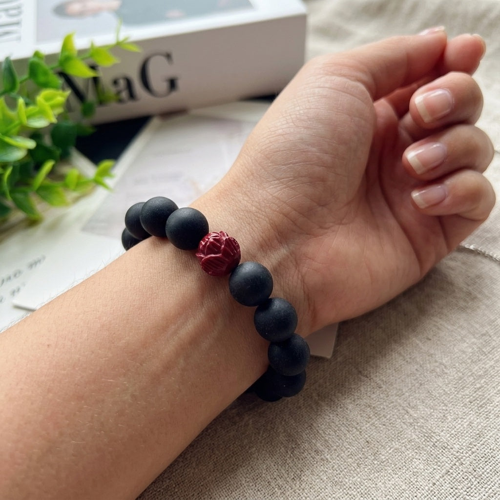GalaxGrace Medicinal Cypress Cinnabar Lotus Meditation Bracelet Best Gift 5