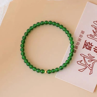 Natural Chalcedony Green Crystal Bracelet - GalaxGrace Bestgift